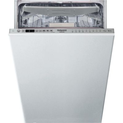 Посудомийна машина Hotpoint вбудована, 10компл., E, 45см, дисплей, 3й кошик, білий