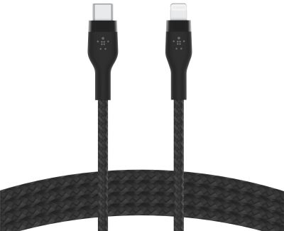 Кабель Belkin USB-C > Lightning заряджання/синхронізації 30Вт PD, 1м, плетений, силіконовий, з ремін