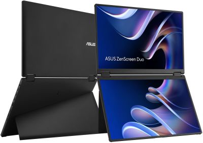 Монітор портативний Asus 2x14" ZenScreen DUO MB14FCD mHDMI, 2xUSB-C, IPS, 1920x1200, 16:10, sRGB 100
