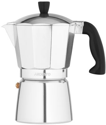Гейзерна кавоварка ARDESTO Gemini Cremona, 0.15л, 3 чашки, алюміній