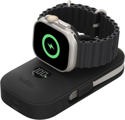 Belkin Портативний літій-іонний акумулятор Power Bank 10000 мА·год, 45 Вт, з вбудованим кабелем USB-