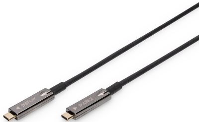 Кабель DIGITUS USB-C UHD 4K, AOC hybrid-fiber, type C M/M, 10м, чорний