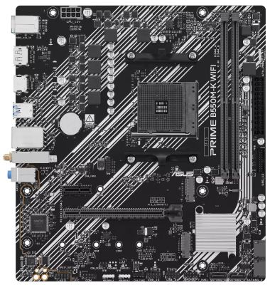 Материнcька плата ASUS PRIME B550M-K WIFI sAM4 B550 4xDDR4 M.2 HDMI DVI D-Sub Wi-Fi BT mATX