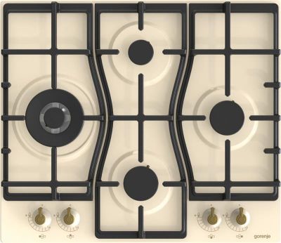 Варильна поверхня Gorenje газова, 60см, чавун, бежевий