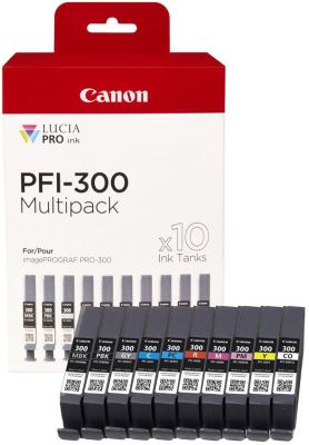 Комплект картриджів струменевих Canon PFI-300 imagePROGRAF PRO-300 M/PM/C/PC/GY/CO/MB/PB/R/Y