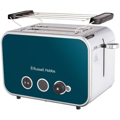 Тостер Russell Hobbs Distinctions 2-Slice 1670Вт, підігрів, розморожування, пластик, синій