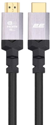 Кабель 2E HDMI (M/M) 3м, 2.1, 4K/120Hz, 8K/60Hz 48Gbps, Ultra High Speed, чорний