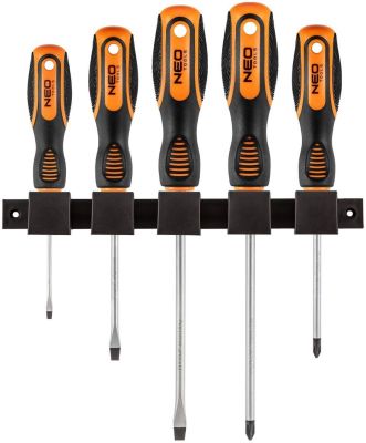 Викрутки Neo Tools SL,PH, сталь CrV, набір 5шт
