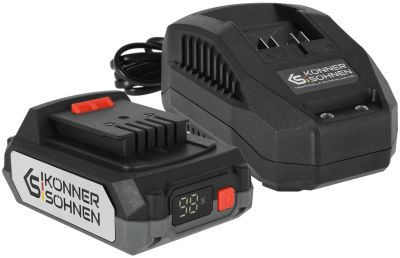 Набір акумулятора та зарядного пристрою Konner&amp;Sohnen KS 20V2-1-KIT 20В 1х2А·год