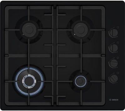 Варильна поверхня Bosch газова, 60см, чавун, WOK,чорний