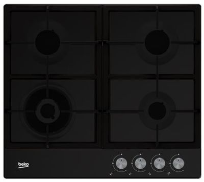 Варильна поверхня Beko газова, 60см, чавун, чорний