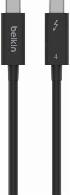 Кабель USB-C > USB-C заряджання/синхронізації Belkin 2м, 100Вт, Type-C Thunderbolt 4, 40Гбс, чорний