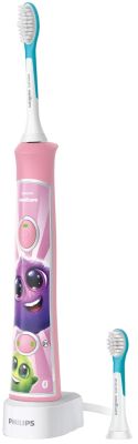 Щітка зубна електр. Philips, Sonicare For Kids, для дітей, 62т. колив/хв, насадок-2, Bluetooth, роже