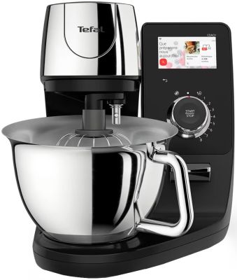 Кухонна машина Tefal I-Coach Touch, 1200Вт, чаша-метал, корпус-метал+пластик, дисплей, насадок-3, пі