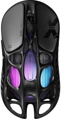 Миша GravaStar Mercury X Pro, 8K, BT/WL/USB-A, RGB, чорний