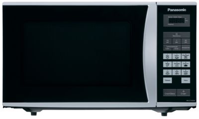 Мікрохвильова піч Panasonic, 25л, 800Вт,  РК дисплей, відкр.ручкою, сріблястий металік
