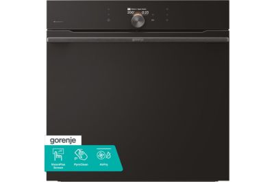 Духова шафа Gorenje електрична, 77л, A+, TouchFree, дисплей, мультисист, Wi-Fi керування, піроліз, г
