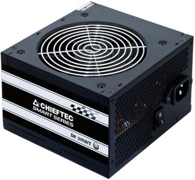 Блок живлення CHIEFTEC Smart  (500W), >85%, 120мм, 1xMB 24pin(20+4), 1xCPU 8pin(4+4), 2xMolex, 3xSAT