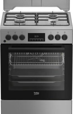 Плита Beko комбінована, 72л, 60x60см, дисплей, конвекція, сірий