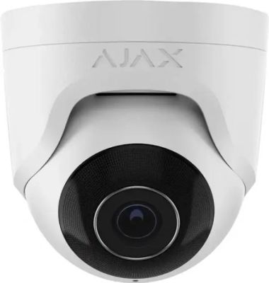 IP-Камера дротова Ajax TurretCam, 8мп, 2.8мм, Poe, True WDR, IP 65, ІЧ 35м, аудіо, кут огляду 100° д