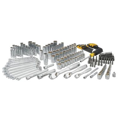 Набір головок, біт, шестигранних та накидних ключів DeWALT, 1/4", 3/8", 1/2" кейс, 205шт