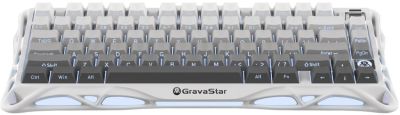 Клавіатура механічна GravaStar Mercury K1 80keys, GravaStar x Kailh Cheery Pink, EN, BT/WL/USB, біли