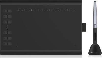 Графічний планшет Huion 10"x6.2" H1060P, MicroUSB, чорний