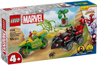 Конструктор LEGO Spidey Перегони на електромобілях з динозаврами