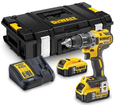 Шурупокрут-дриль акумуляторний DeWALT XR Li-Ion 18В акб 2х5А·год 70Нм 550-2000об/хв кейс, ЗП 1.7кг