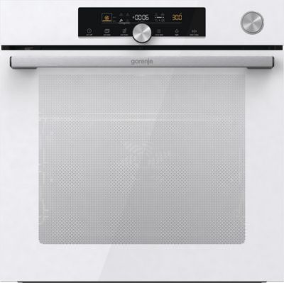 Духова шафа Gorenje електрична, 77л, A+, пара, дисплей, готування на різних рівнях, піроліз, білий