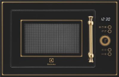 Мікрохвильова піч Electrolux вбудована Rococo, 25л, електрон. керування, 900Вт, гриль, дисплей, чорн