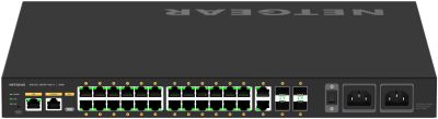 Комутатор NETGEAR M4250-26G4F-PoE++ (GSM4230UP), 24x1GE Ultra90 PoE++ (1400Вт), 2x1GE, 4xSFP, AV Lin