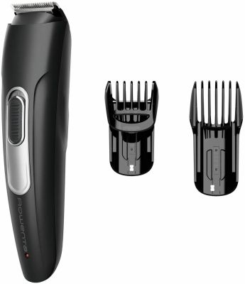 Тример Rowenta Stylis Easy, для бороди і вусів, мережа+акум., насадок-2, сталь, чорний
