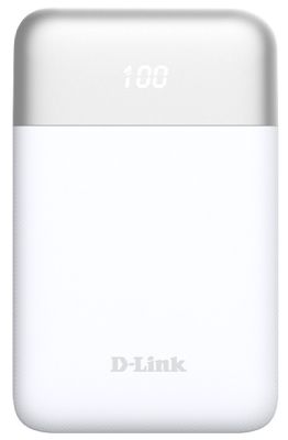 Акумулятор портативний літій-іонний Power Bank D-Link 10000мА*год 18Вт 1xUSB-A, 1xUSB-C, білий