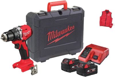 Шурупокрут-дриль акумуляторний Milwaukee BLPDRC-402С 18В 2х4А·год 60Нм 0·1700об/хв ЗП M12-18C жилет
