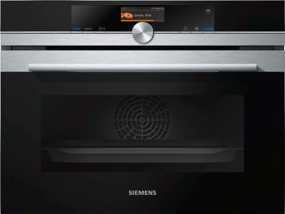 Духова шафа Siemens електрична компактна, 47л, A+, дисплей, конвекція, нерж