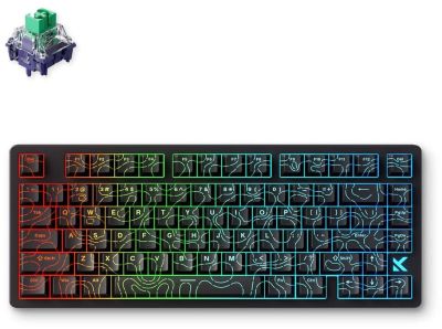 Клавіатура MCHOSE Jet 75 Hall Effect, Kailh Magnetic God, 8K, USB-A, RGB, Black Topographic