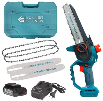 Пила ланцюгова акумуляторна Konner&amp;Sohnen KS MCS20V-8 CASE 20В акб 1х2А·год шина 20см ЗП 1.45кг