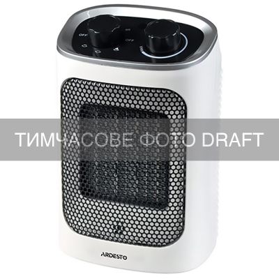 Тепловентилятор ARDESTO FHC-1500MCW 15м2, 1500Вт, мех. упр-ння, керам. нагрів. елемент, білий