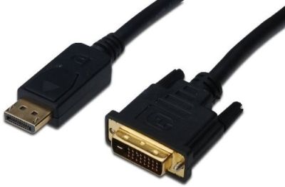 Кабель DIGITUS DisplayPort > DVI-D (M/M), 2м, чорний