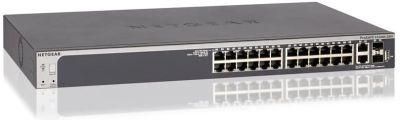 Комутатор NETGEAR GS728TXP 24xGE PoE, 2x10GE, 2xSFP+, 195Вт, Керований L2
