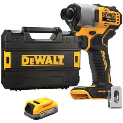 Шурупокрут ударний акумуляторний DeWalt XR Li-Ion PowerStack 18В 1х1.7А·год 192Нм 3200об/хв 4200уд/х