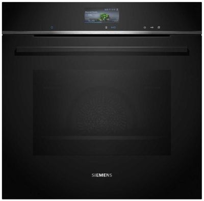 Духова шафа Siemens електрична, 71л, A+, пара, дисплей, конвекція, чорний