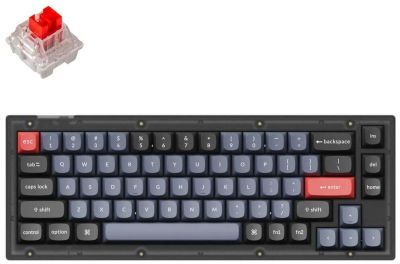 Keychron Mechanical keyboard V2 84 keys, K Red, Hot-Swap RGB, black