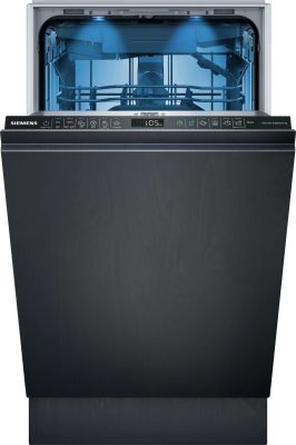 Посудомийна машина Siemens вбудована, 10компл., E, 45см, дисплей, 3й кошик, Zeolith, білий