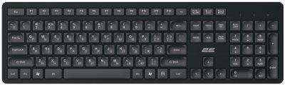 Клавіатура мембранна 2E KS260 106key, WL, EN/UK/RU, чорний