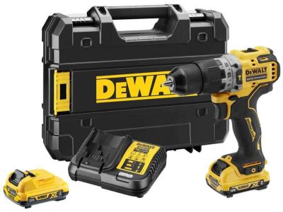 Дриль-шурупокрут ударний DeWalt XR Li-Ion 12В акб 2х2А·год 57.5Нм 425-1500об/хв патрон 10мм кейс 0.9