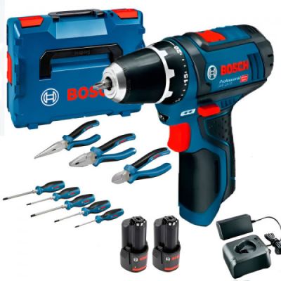 Шурупокрут-дриль акумуляторний Bosch Professional GSR 12V-15 2х2А·год 30Нм 400·1300об/хв 0.89кг GAL