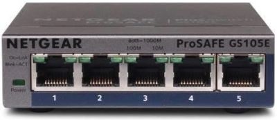 Комутатор NETGEAR GS105E 5xGE, WebSmart