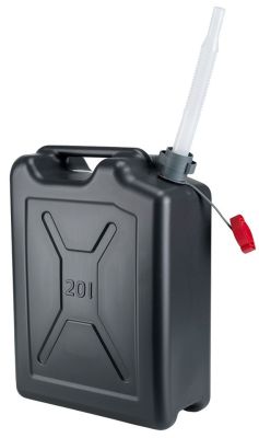 Каністра Neo Tools Pressol паливна 20л пластик HDPE, армійська, міцна, гнучкий злив, 1.45кг, чорний